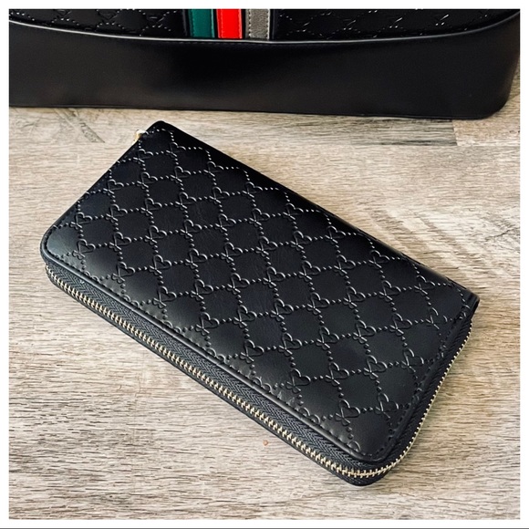 Chic vegan leather tote and wallet bag set - Picture 9 of 12